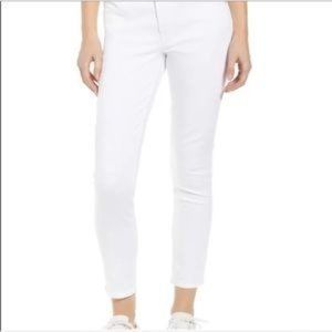 Wit & Wisdom Absolution High Rise Ankle Skimmer white denim jeans Sz 18 NWT